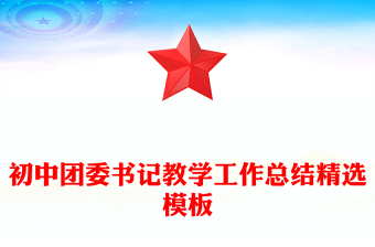 初中團委書記教學工作總結精選模板