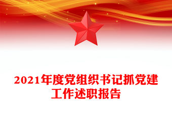 2021年度黨組織書記抓黨建工作述職報告