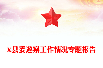 X縣委巡察工作情況專題報(bào)告