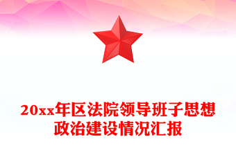 20xx年區(qū)法院領導班子思想政治建設情況匯報