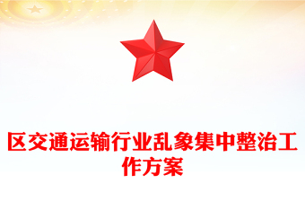 區(qū)交通運(yùn)輸行業(yè)亂象集中整治工作方案