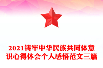 2021鑄牢中華民族共同體意識心得體會個人感悟范文三篇