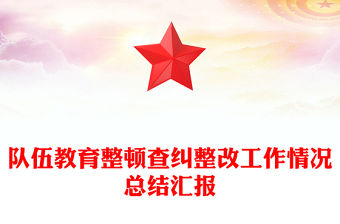 隊伍教育整頓查糾整改工作情況總結(jié)匯報