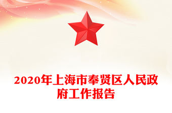 2020年上海市奉賢區人民政府工作報告