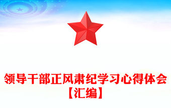 領(lǐng)導干部正風肅紀學習心得體會【匯編】
