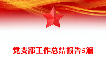 黨支部工作總結(jié)報告5篇