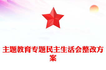 主題教育專題民主生活會整改方案