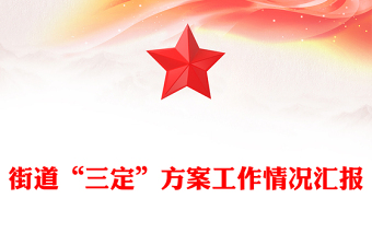 街道“三定”方案工作情況匯報
