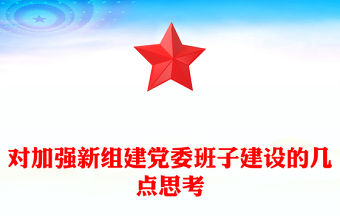 對(duì)加強(qiáng)新組建黨委班子建設(shè)的幾點(diǎn)思考