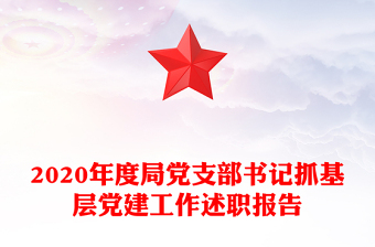 2020年度局黨支部書記抓基層黨建工作述職報(bào)告 2020年度局黨支部書記抓基層黨建工作述職報(bào)告
