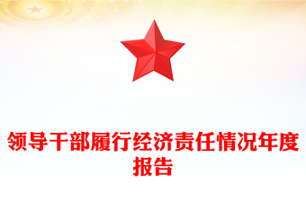 領(lǐng)導(dǎo)干部履行經(jīng)濟責(zé)任情況年度報告