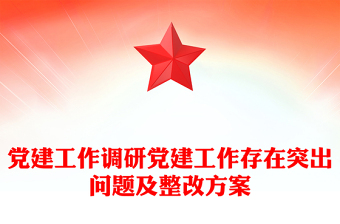 黨建工作調(diào)研黨建工作存在突出問題及整改方案