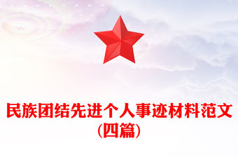 民族團結先進個人事跡材料范文(四篇)