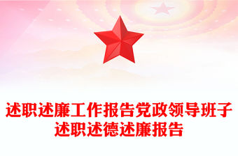 述職述廉工作報告黨政領導班子述職述德述廉報告