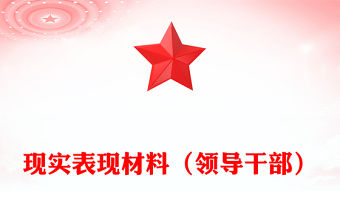 現實表現材料（領導干部）