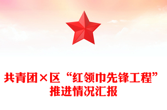 共青團(tuán)×區(qū)“紅領(lǐng)巾先鋒工程”推進(jìn)情況匯報