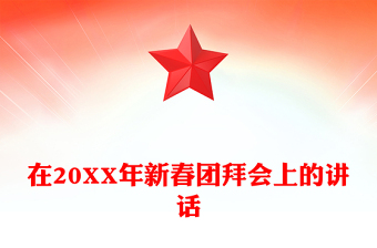 在20XX年新春團(tuán)拜會(huì)上的講話