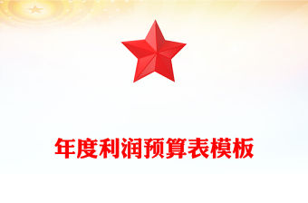 年度利潤預算表模板