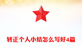 轉正個人小結怎么寫好4篇