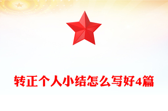 轉(zhuǎn)正個人小結(jié)怎么寫好4篇