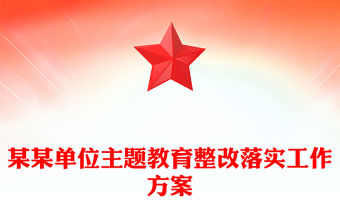 某某單位主題教育整改落實(shí)工作方案