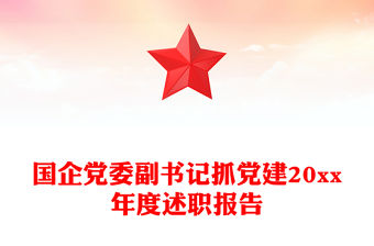 國(guó)企黨委副書記抓黨建20xx年度述職報(bào)告