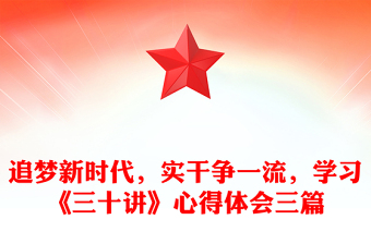 追夢新時代，實干爭一流，學(xué)習(xí)《三十講》心得體會三篇