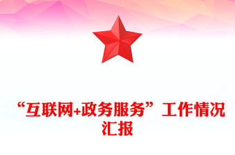 “互聯網+政務服務”工作情況匯報