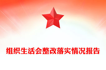 組織生活會整改落實情況報告