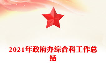 2021年政府辦綜合科工作總結(jié)