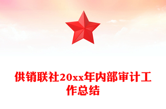 供銷聯(lián)社20xx年內(nèi)部審計(jì)工作總結(jié)