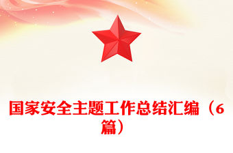 國家安全主題工作總結匯編（6篇）