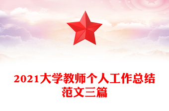 2021大學(xué)教師個(gè)人工作總結(jié)范文三篇