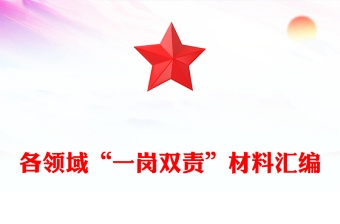 各領(lǐng)域“一崗雙責(zé)”材料匯編
