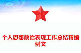 個(gè)人思想政治表現(xiàn)工作總結(jié)精編例文