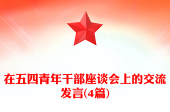 在五四青年干部座談會(huì)上的交流發(fā)言(4篇)