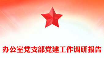 辦公室黨支部黨建工作調(diào)研報(bào)告
