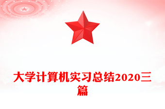 大學(xué)計(jì)算機(jī)實(shí)習(xí)總結(jié)2020三篇