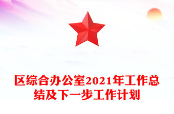 區綜合辦公室2021年工作總結及下一步工作計劃