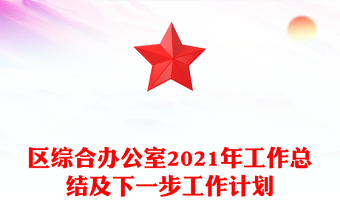 區(qū)綜合辦公室2021年工作總結(jié)及下一步工作計劃