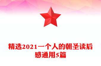 精選2021一個人的朝圣讀后感通用5篇