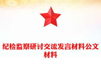 紀檢監察研討交流發言材料公文材料