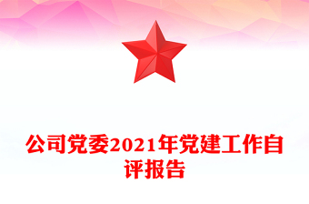 公司黨委2021年黨建工作自評(píng)報(bào)告
