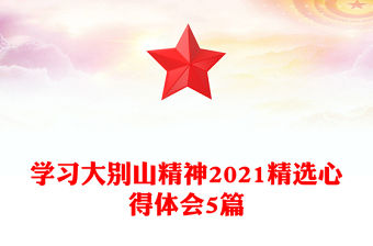 學(xué)習(xí)大別山精神2021精選心得體會(huì)5篇