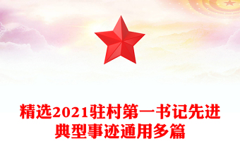 精選2021駐村第一書記先進(jìn)典型事跡通用多篇