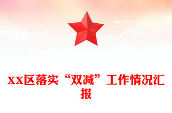 XX區(qū)落實(shí)“雙減”工作情況匯報(bào)