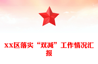 XX區(qū)落實(shí)“雙減”工作情況匯報(bào)