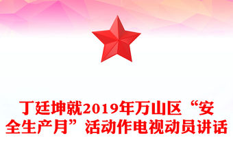 丁廷坤就2019年萬山區(qū)“安全生產(chǎn)月”活動作電視動員講話