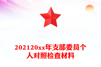 202120xx年支部委員個人對照檢查材料