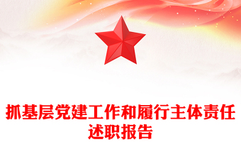 抓基層黨建工作和履行主體責(zé)任述職報告